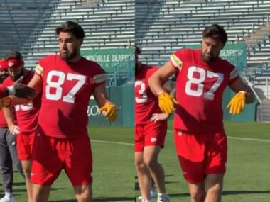 Kansas City Chiefs Share 3-Word Reaction to Travis Kelce Dancing at Practice